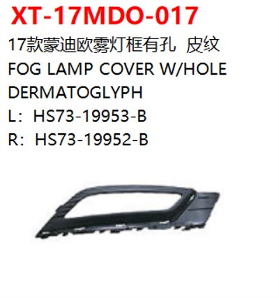 FOG LAMP COVER W/HOLE      DERMATOGLYPH